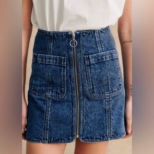 Sezane Fox Skirt Baby Blue - Size 4